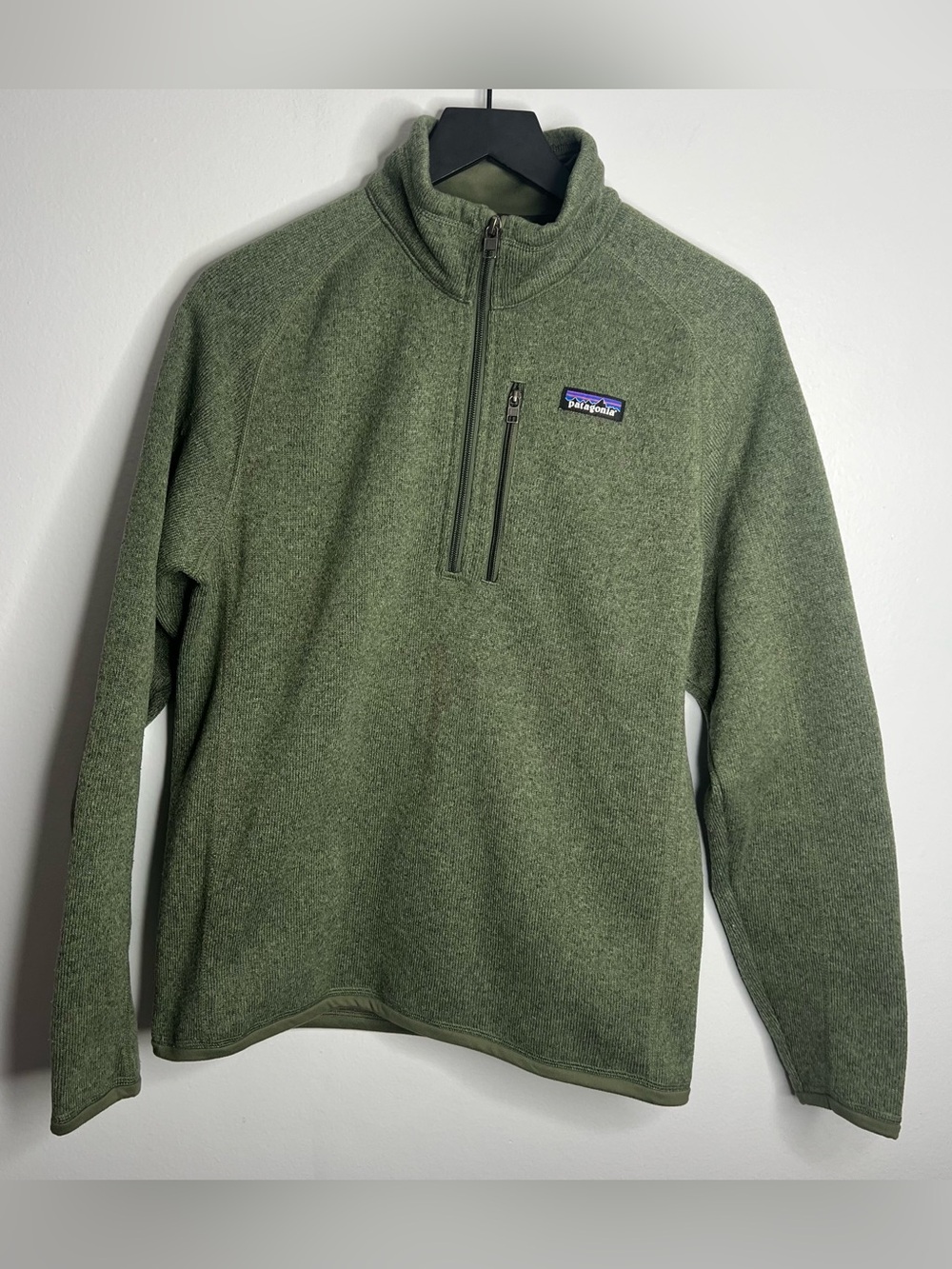 Patagonia Better Sweater 1/4 Zip Fleece Pullover Mens Small Green